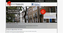 Desktop Screenshot of heritagepreservation.co.uk