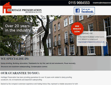 Tablet Screenshot of heritagepreservation.co.uk